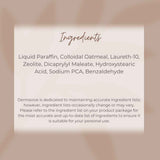 Dermavive best body oil ingredients list featuring Liquid Paraffin and Colloidal Oatmeal