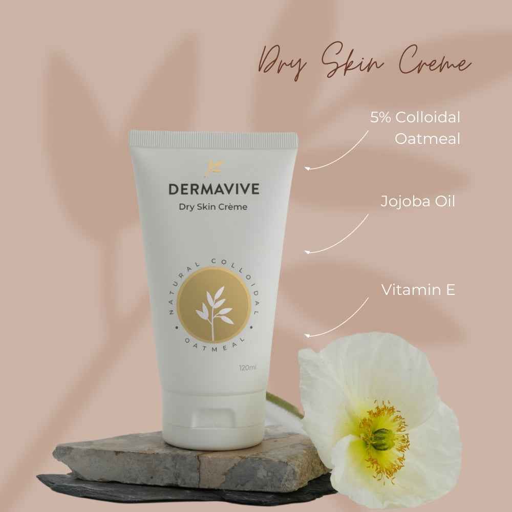 Dermavive Dry Skin Creme with Colloidal Oatmeal, Jojoba Oil, and Vitamin E, best moisturiser for dry skin