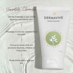 Dermavive Hydra Cleanser in a tube, a gentle cleanser for sensitive skin with natural colloidal oatmeal