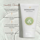 Dermavive Hydra Cleanser in a tube, a gentle cleanser for sensitive skin with natural colloidal oatmeal