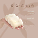 Dermavive Dry Skin Cleansing Bar with 9% Colloidal Oatmeal, Sodium PCA, and Glycerin for gentle cleansing