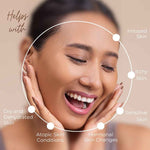 Dermavive dry skin cleansing bar promotes hydration and soothes irritated skin for a healthy complexion