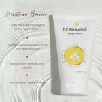 Dermavive Natural Nappy Cream for Sensitive Skin in a 100g tube with application instructions