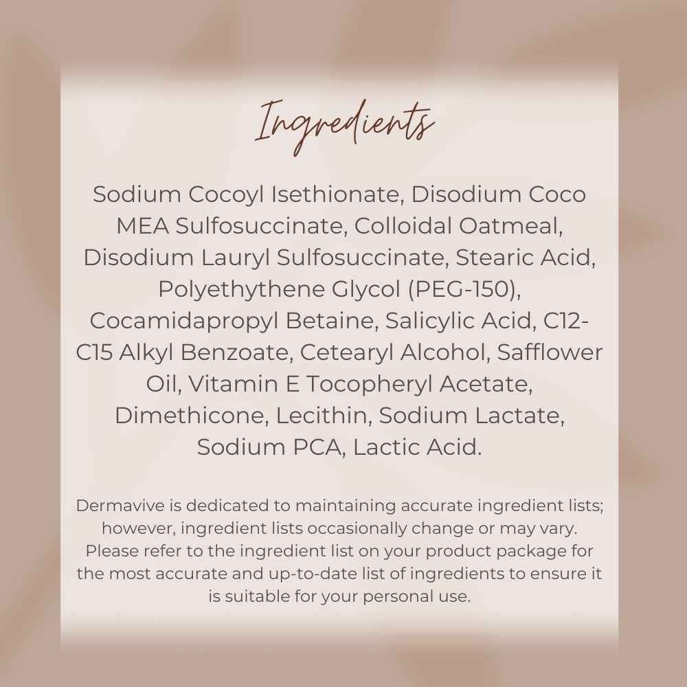 Dermavive Oily Skin Cleansing Bar with Ingredients for Effective Skin Care and Acne Treatment