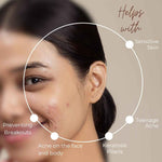 Dermavive sensitive skin cleansing bar helping prevent breakouts and acne on face and body