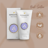 Dermavive Body Hydrator 120ml tube and packaging, featuring natural colloidal oatmeal for 48-hour hydration.