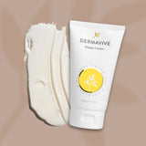Dermavive Nappy Cream with smooth swatch texture, highlighting its gentle formula for baby’s delicate skin.