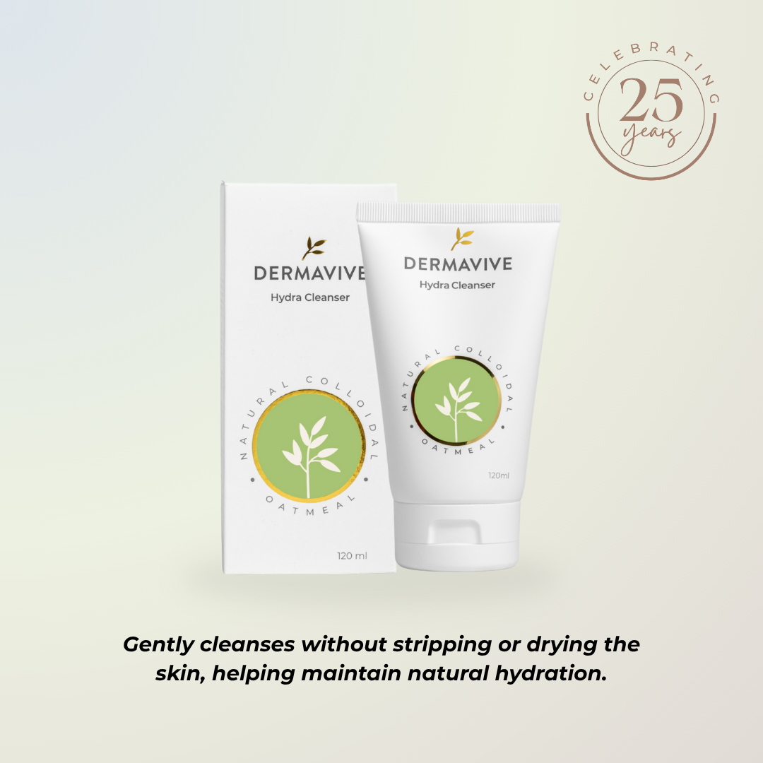 Dermalive Hydra Cleanser packaging on a light background
